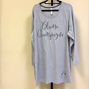 Cacique plus size, champagne, sleep shirt.